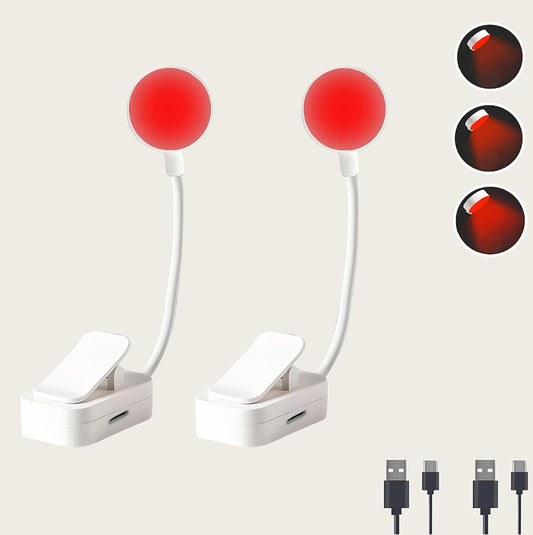 4 Pack Red Book Light.Readling Light .3 Modes.Brightness Adjustment .NO Blue Light.Eye Care.Promoting Natural Sleep Aid